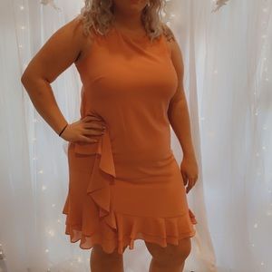 Dress. It looks orange but is definitely pink !
